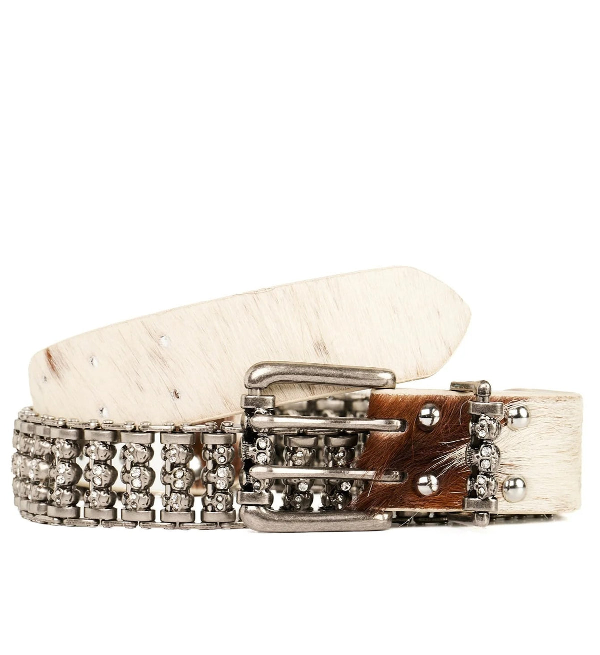 Stolen Arts Cowhide Skull Roller Belt