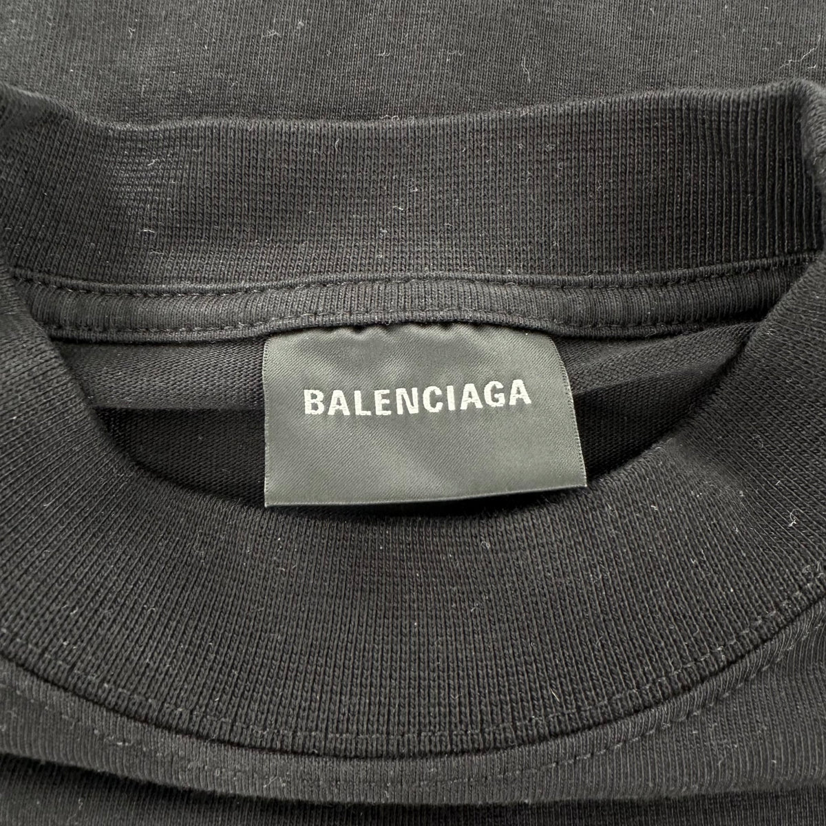 Balenciaga Back Flip Logo Tee Black
