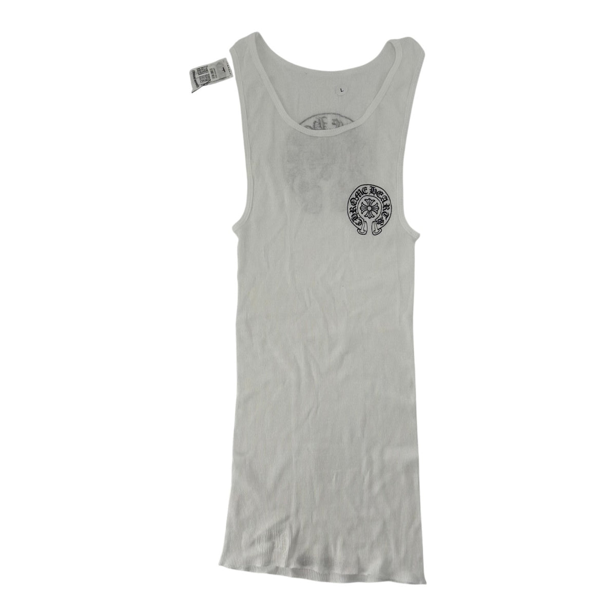 Chrome Hearts Horseshoe Ribbed Tank Top White