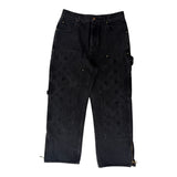 Louis Vuitton Monogram Double Knee Carpenter Denim Jeans Black