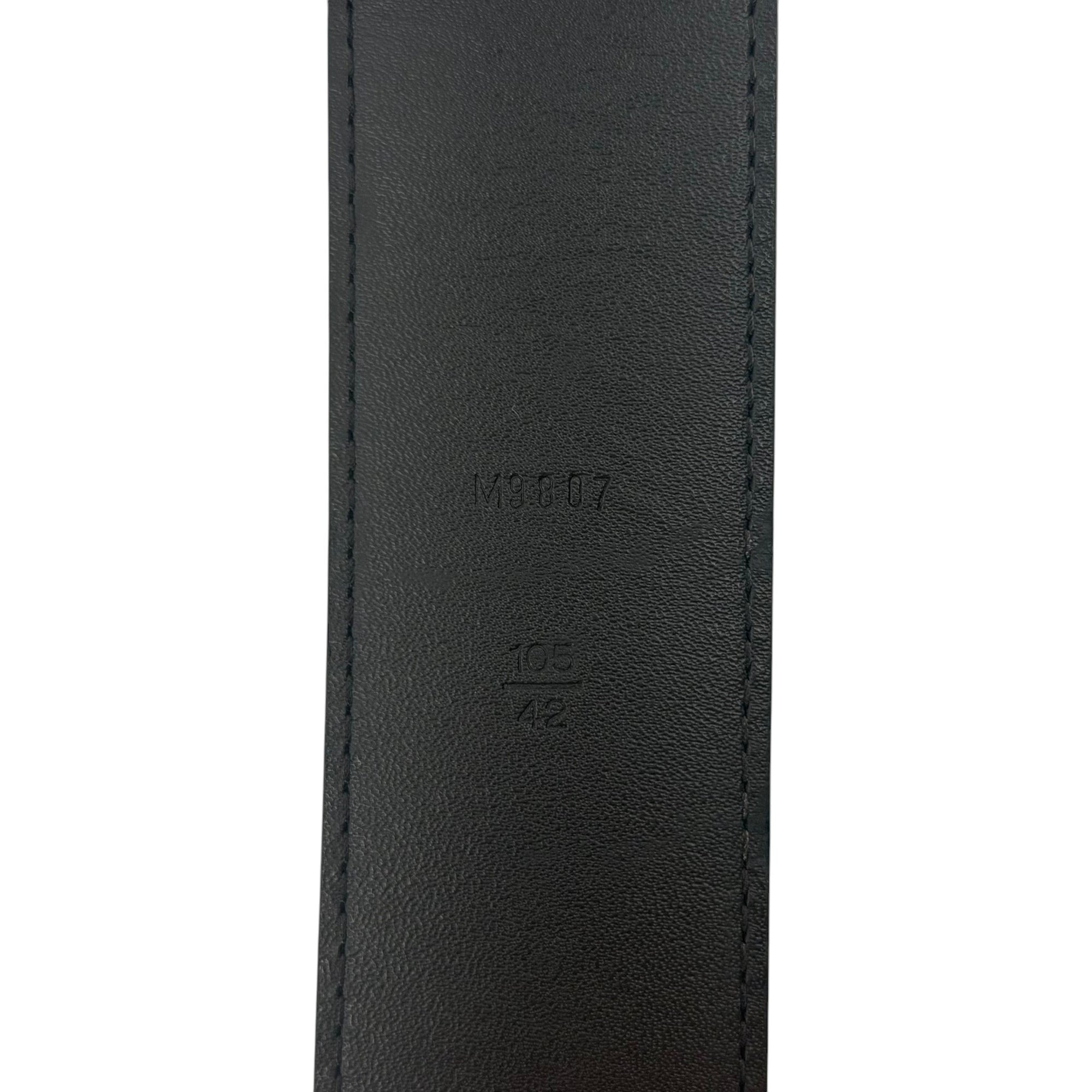 Louis Vuitton LV Initiales Damier Ebene Belt Brown