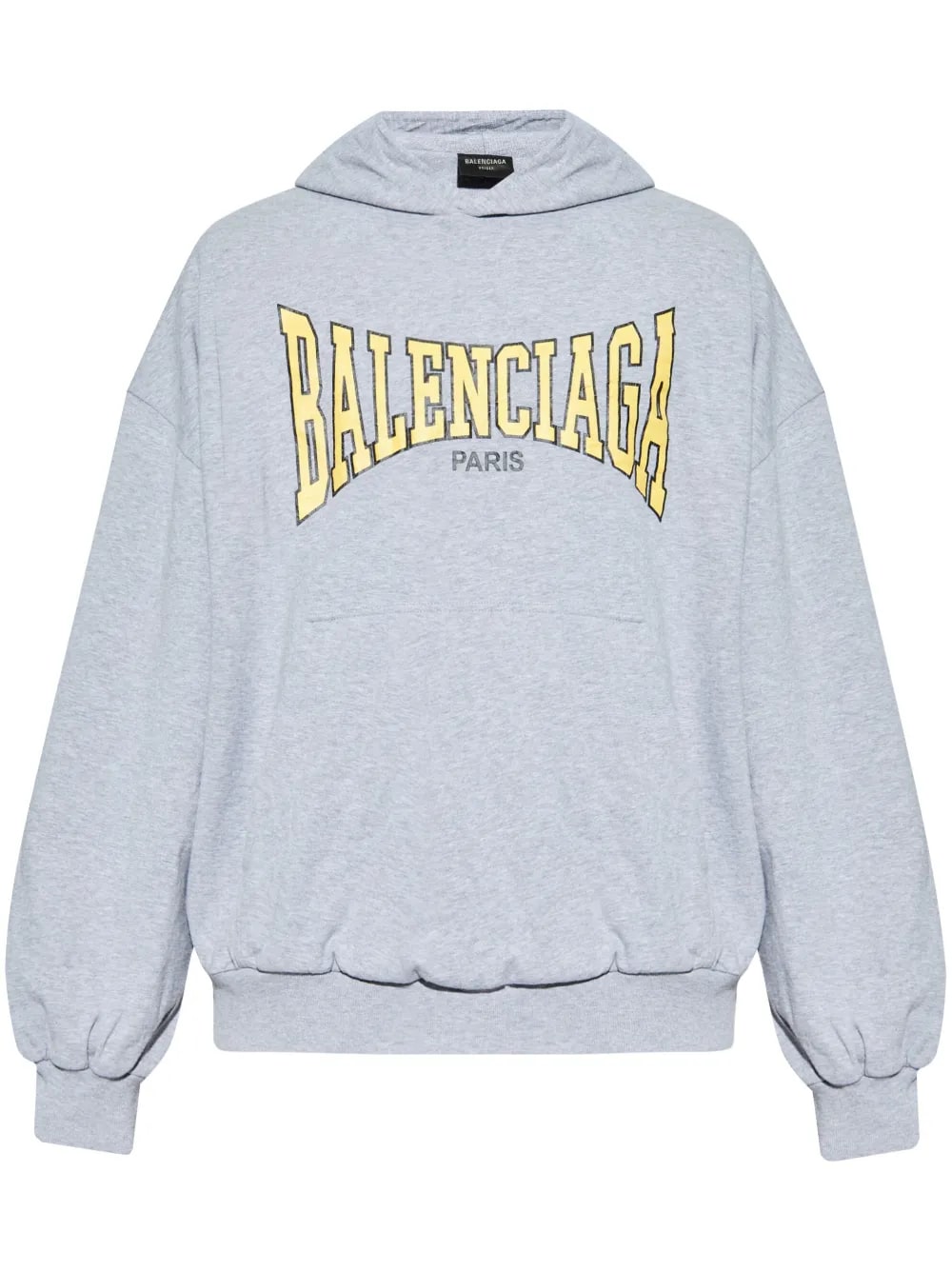 Balenciaga Logo Print Hoodie Grey