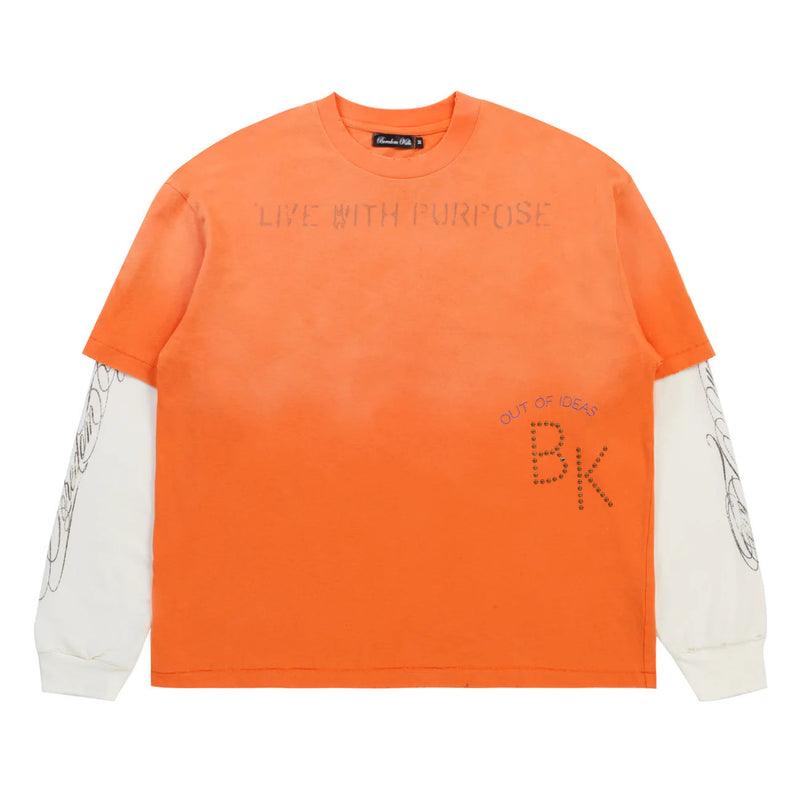 Boredom Kills Purpose Double Tee Orange