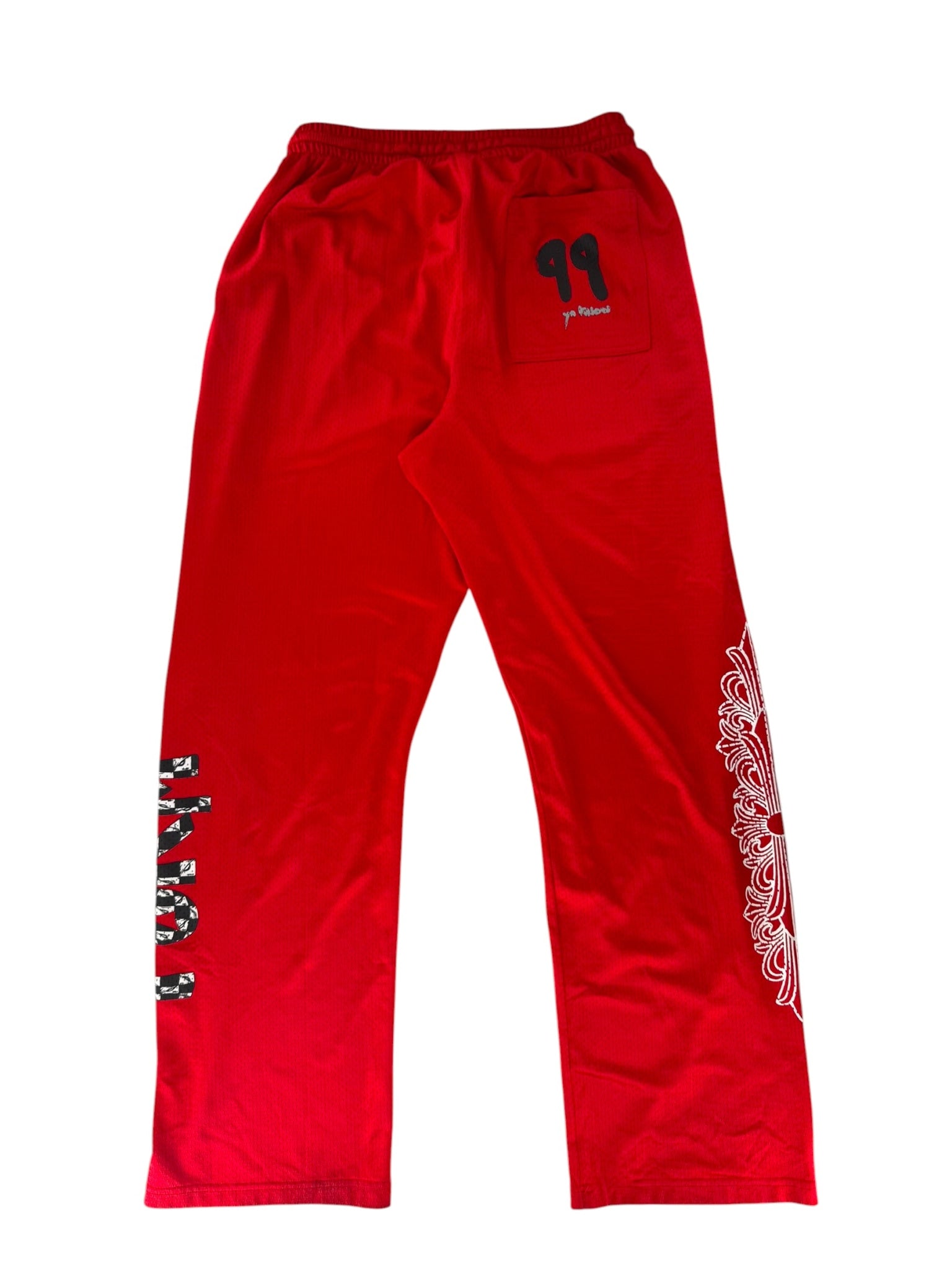 Chrome Hearts Matty Boy Mesh Varsity Pants Red