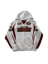 Supreme Football Zip Up Hooded Sweatshirt (FW25) White