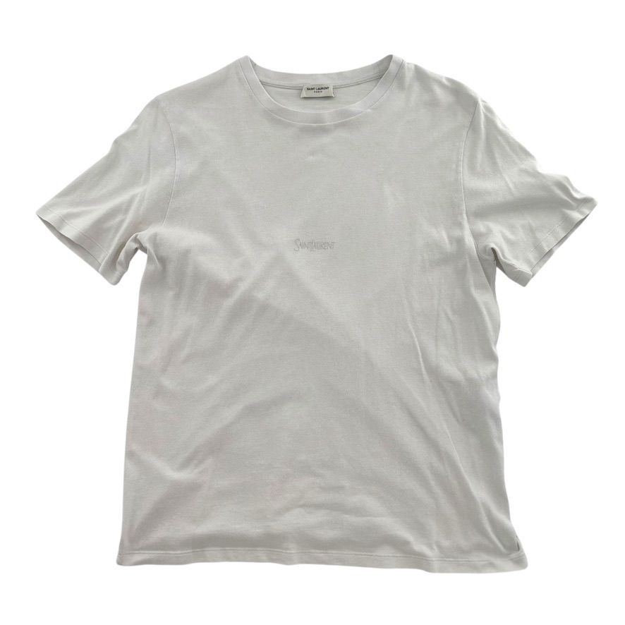 YSl Center Logo Tee White