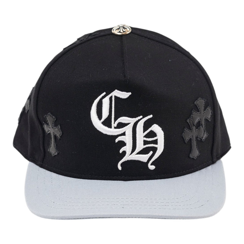 Chrome Hearts Cross Patch CH Baseball Hat Black Grey