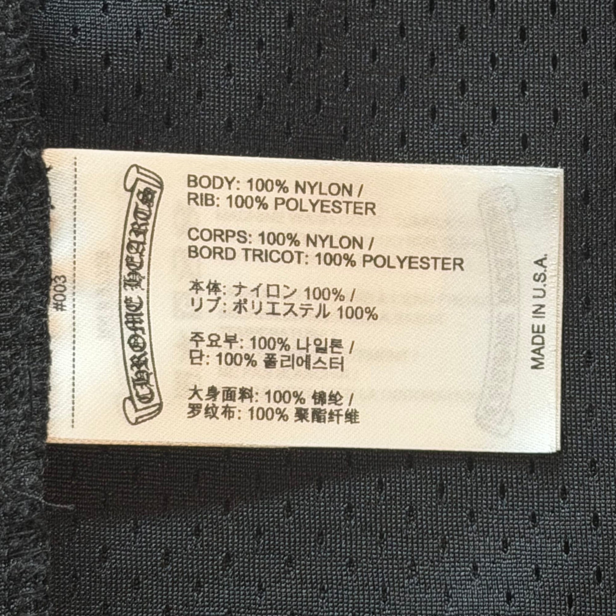 Chrome Hearts Stadium Mesh L/S Jersey Black