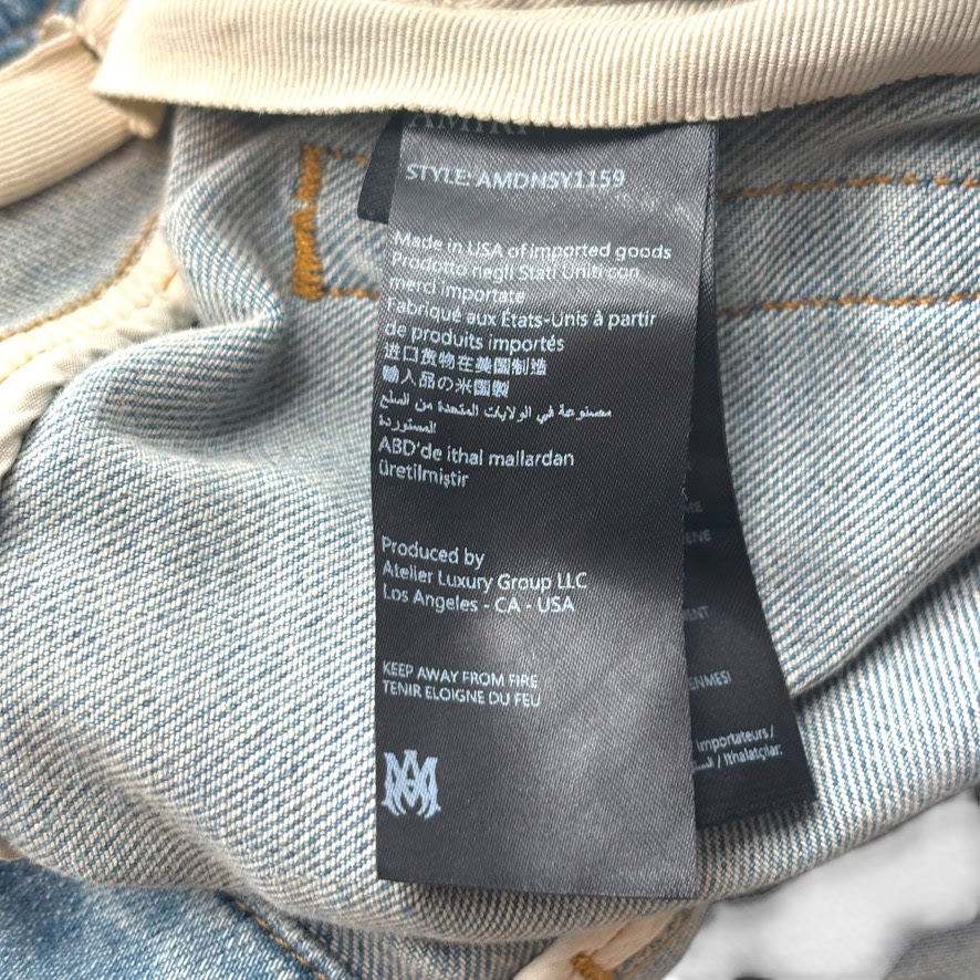 Amiri Denim Light Acid Wash
