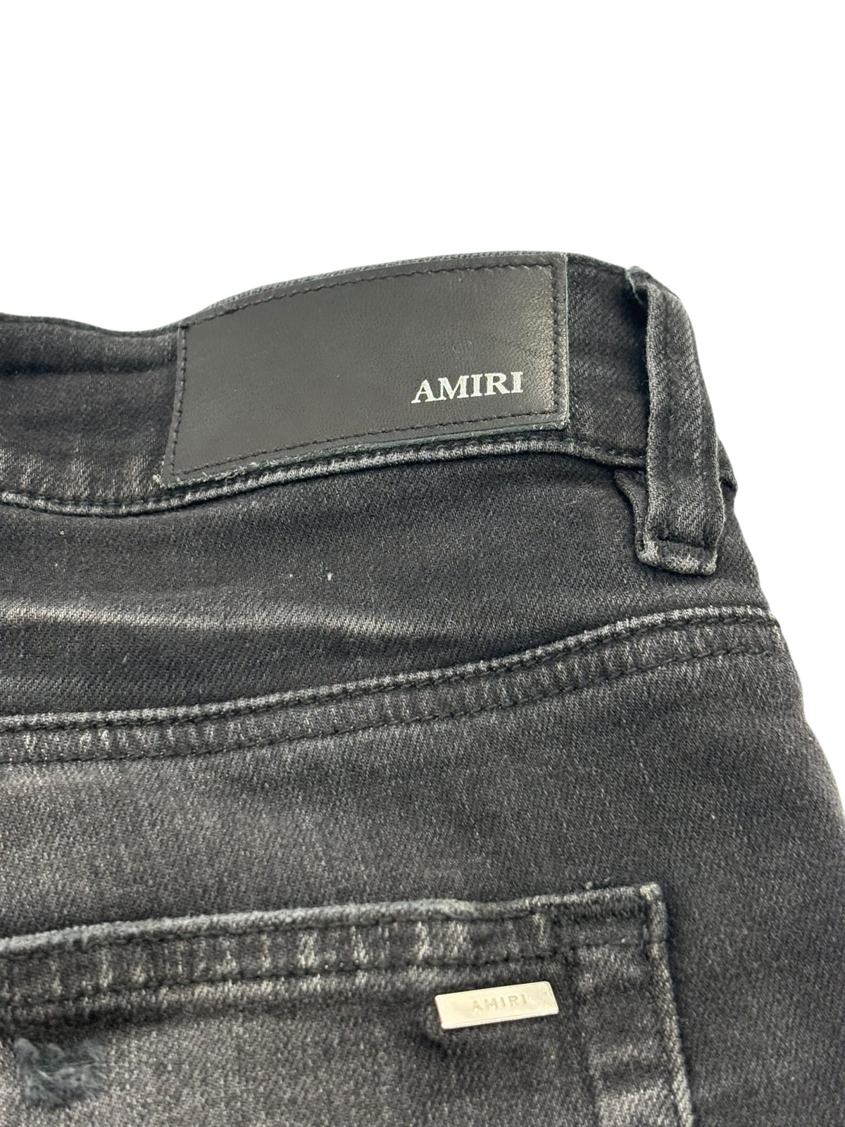 Amiri Multi Logo Patch Denim Black