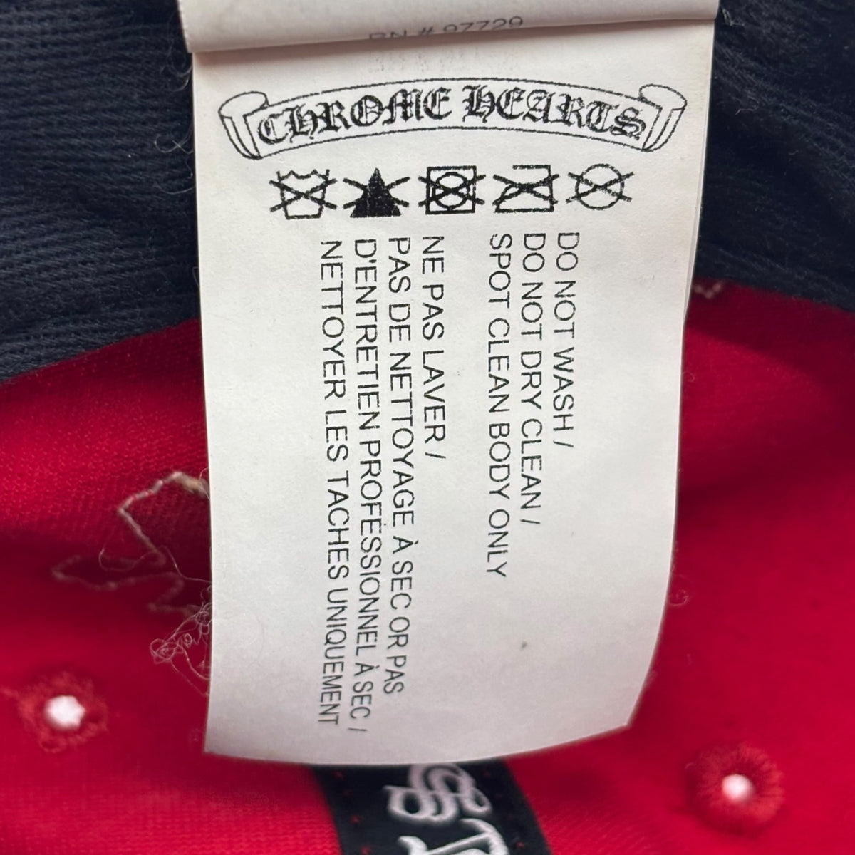 Chrome Hearts Cross Patch Baseball Hat Red