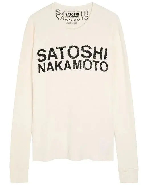 Satoshi Logo Thermal White