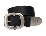 Homme + Femme Iron Crest Classic Belt Black