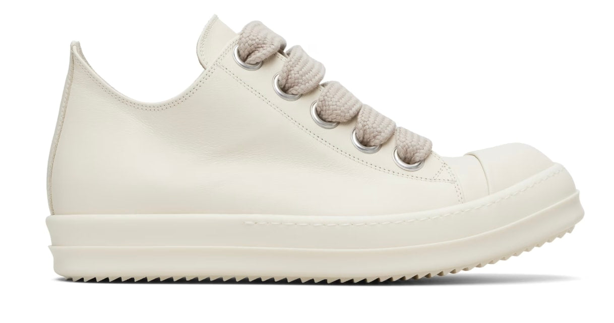 Rick Owens Jumbolace Low Sneaker Milk