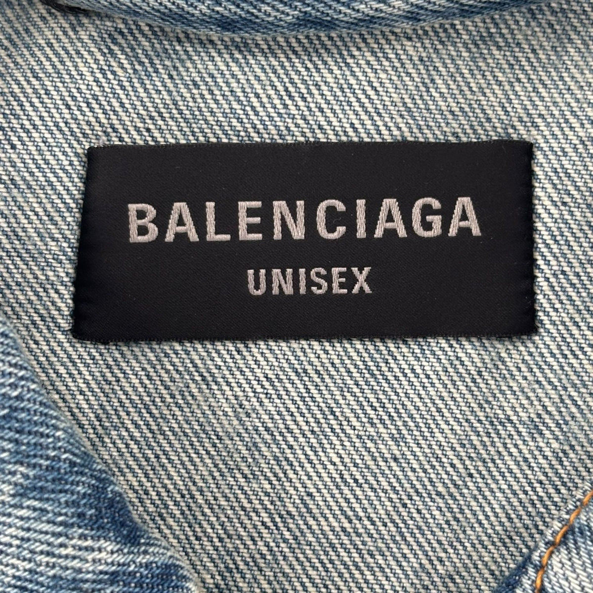 Balenciaga Logo Print Denim Jacket