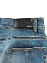 Amiri Distressed Paint Splattered Jeans