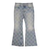 Louis Vuitton Damier Monogram Flared Jeans Blue
