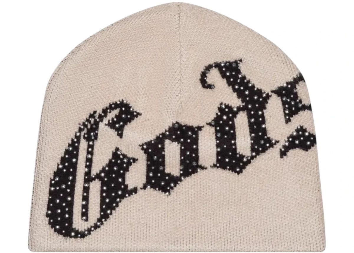 Godspeed OG Logo Studded Beanie Tan