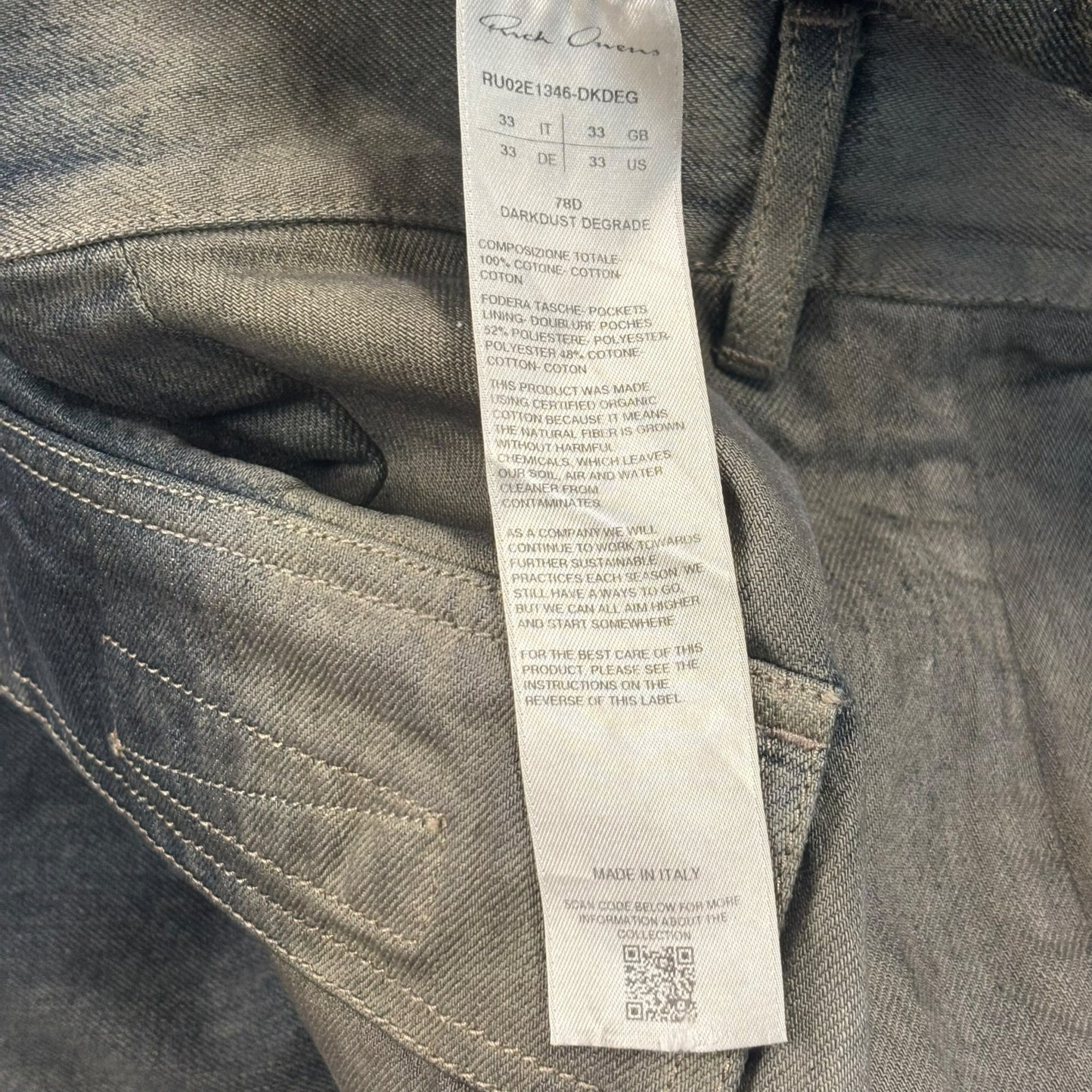 Rick Owens Stefan Cargo Jeans Darkdust