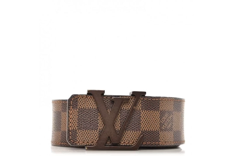 Louis Vuitton LV Initiales Damier Ebene Belt Brown