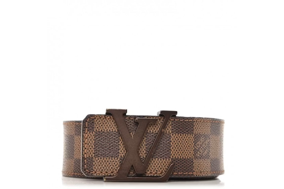 Louis Vuitton LV Initiales Damier Ebene Belt Brown