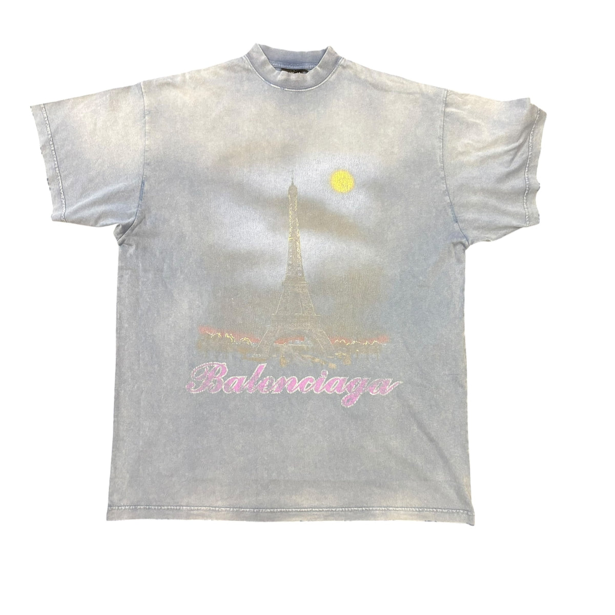 Balenciaga Oversized Paris Tee Blue