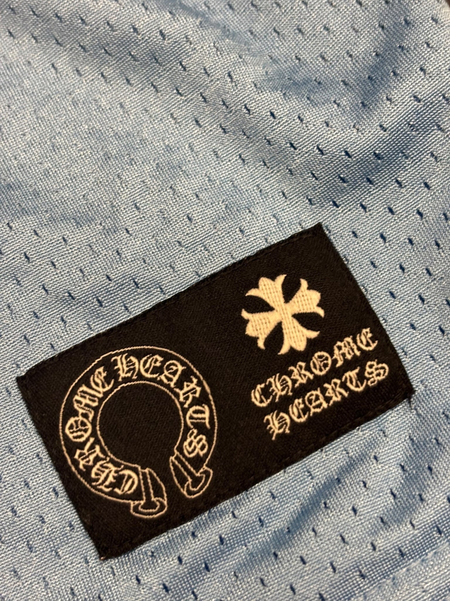 Chrome Hearts Mesh Short Sleeve Jersey Blue