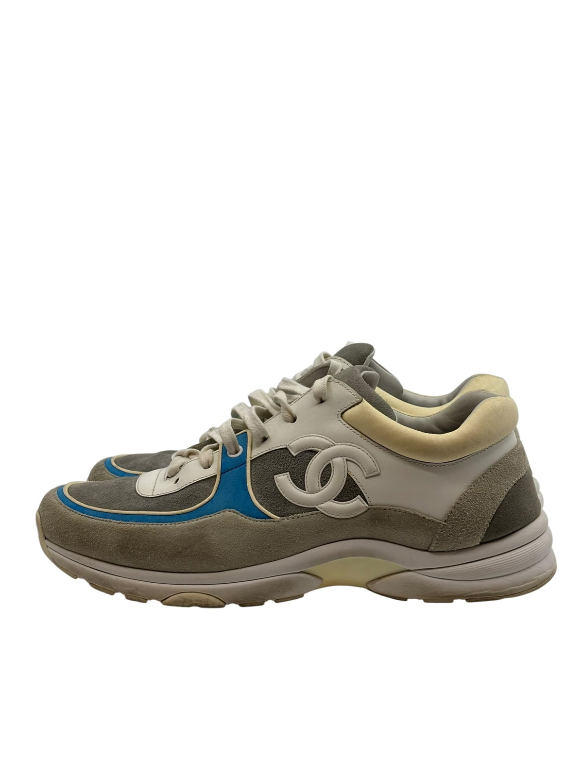Chanel CC Logo Sneaker White Teal
