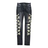 Amiri Camo Bones Jeans Black