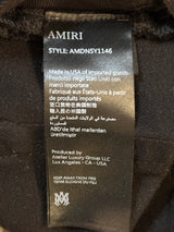Amiri MX1 Blue Glitter Ribbed Jeans Black