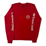 Chrome Hearts Scroll Logo Long Sleeve Red