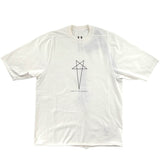 Rick Owens DRKSHDW Star Graphic Tommy Tee White