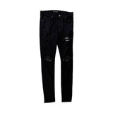 Amiri Mx1 Paisley Ribbed Denim Black