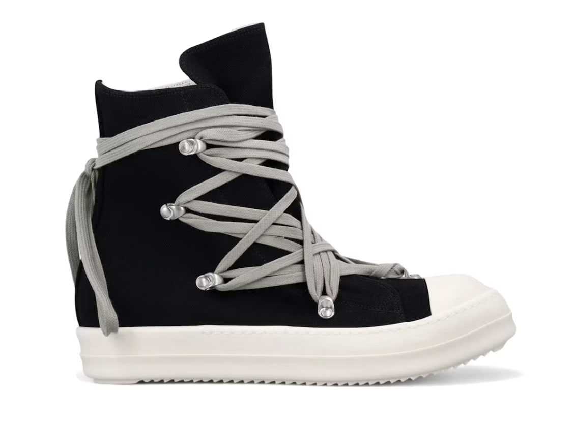 Rick Owens DRKSHDW Temple Megalace Sneaks Black Milk (Women's)