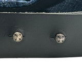 Chrome Hearts Dagger Embroidered Silver Button Cap Denim