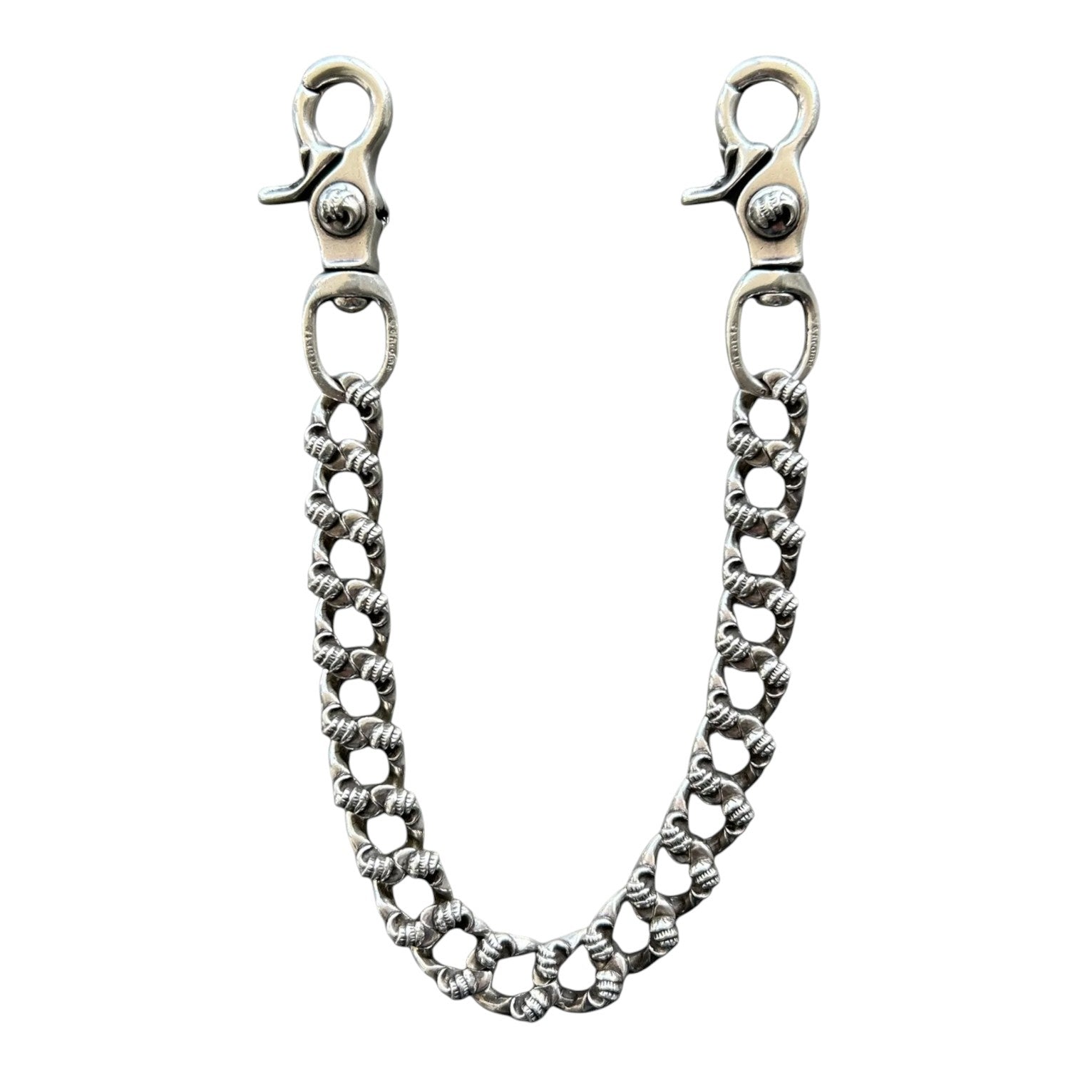 Chrome Hearts Silver Fancy Cuban Wallet Chain 20"