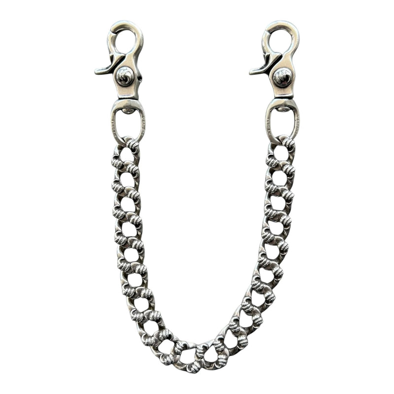 Chrome Hearts Silver Fancy Cuban Wallet Chain 20"