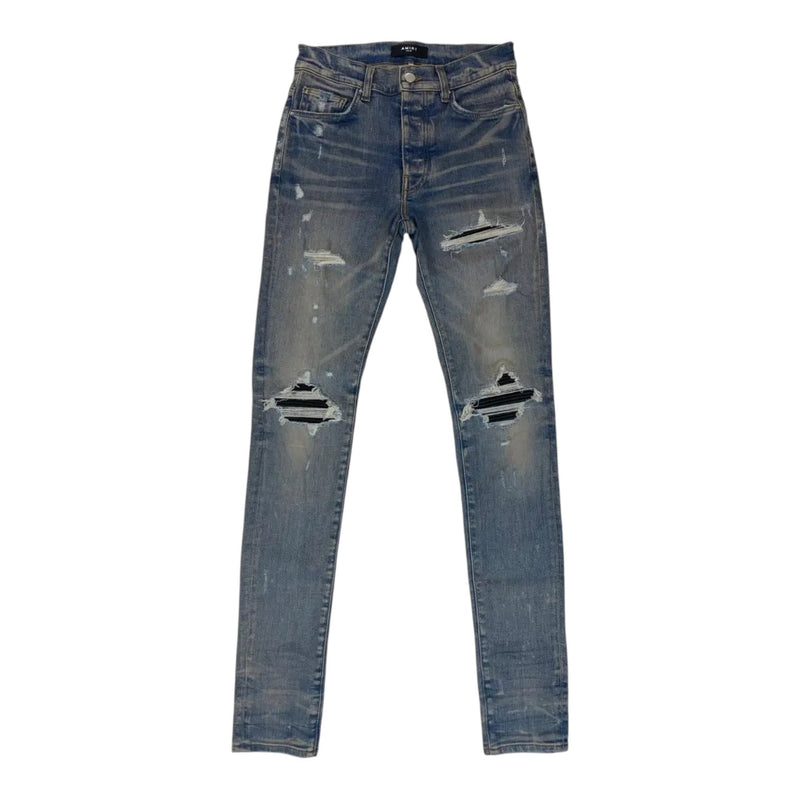 Amiri MX1 Leather Patch Jeans Blue/Black