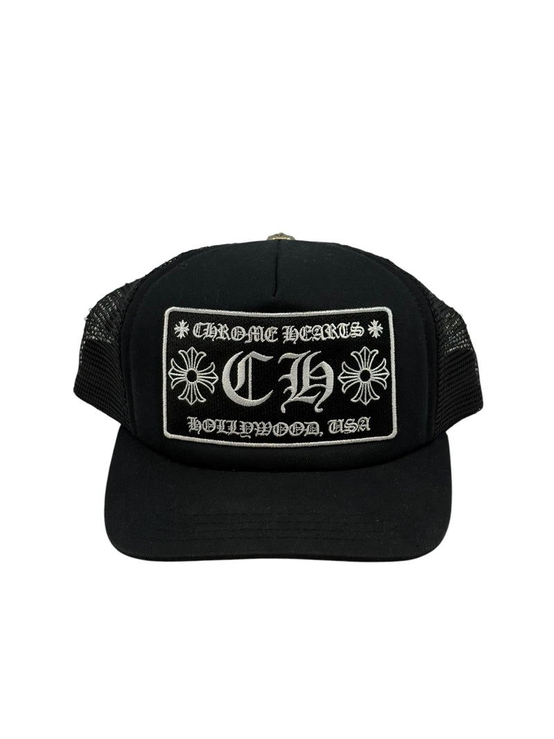 Chrome Hearts CH Hollywood Trucker Hat Black/Black