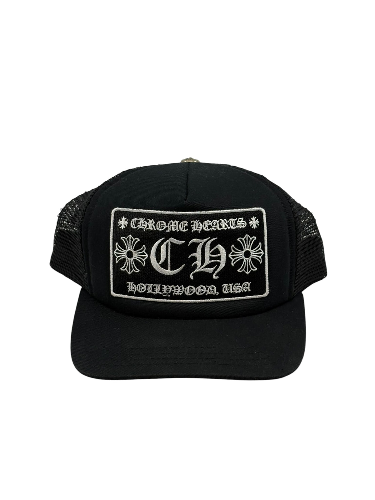 Chrome Hearts CH Hollywood Trucker Hat Black/Black