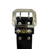 Mannahatta NYC Studded Leather Belt Black