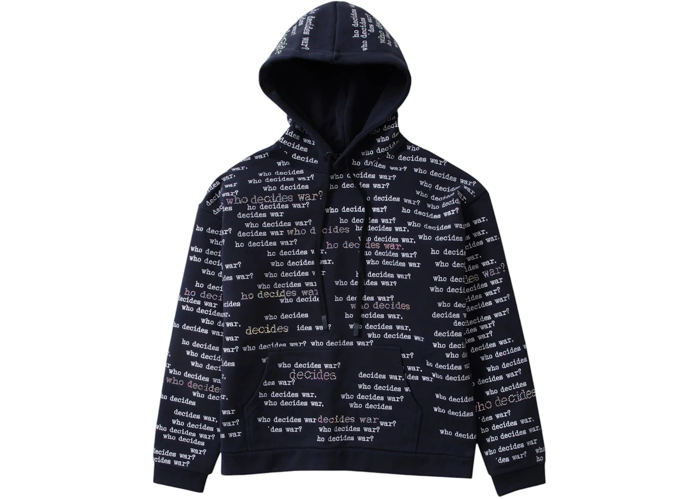 Who Decides War Wdw Scripture Hooded Pullover Navy