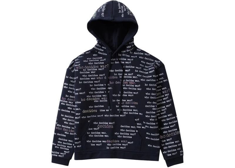 Who Decides War Wdw Scripture Hooded Pullover Navy