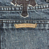Chrome Hearts 12 Patch Denim Shorts Blue