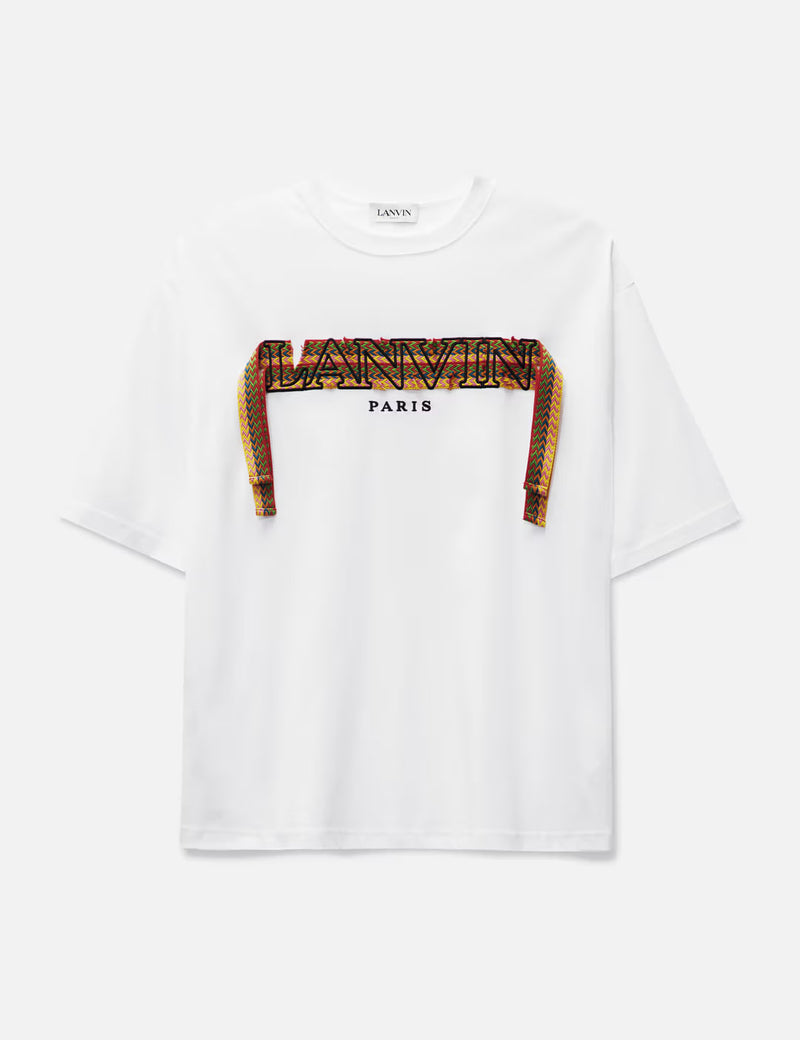 Lanvin Curb Lace Logo Tee