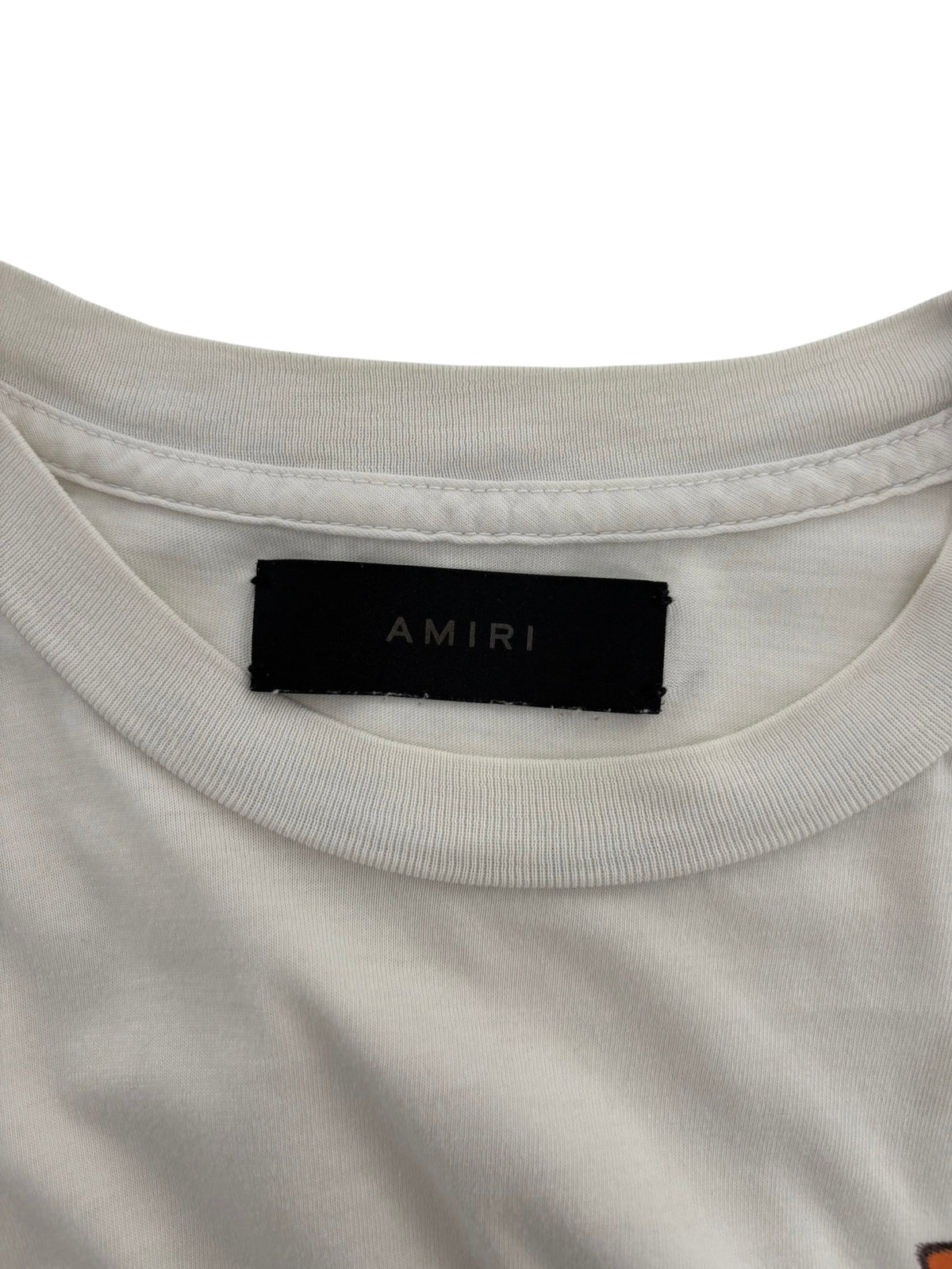 Amiri Spray Paint MA Tee White/Orange