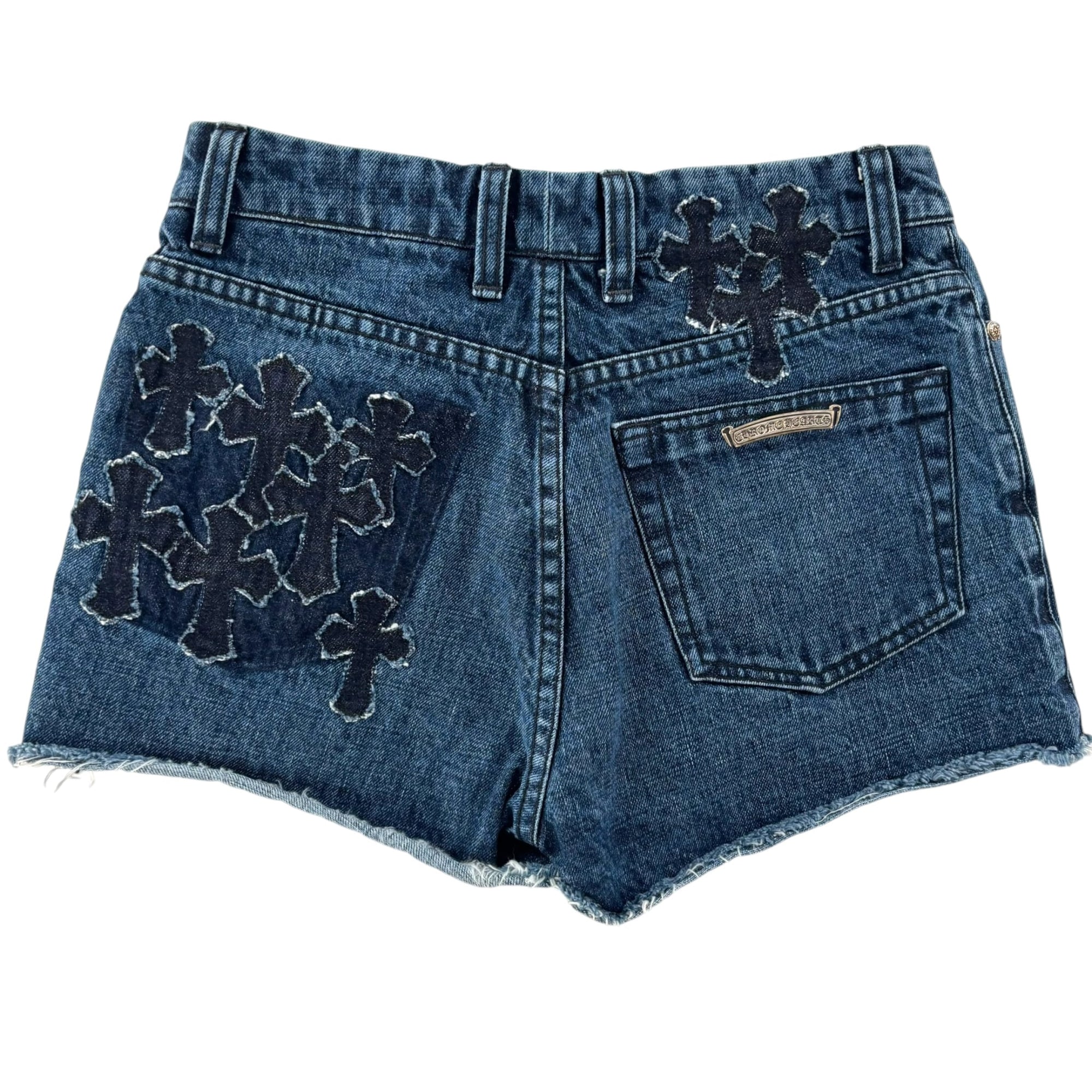 Chrome Hearts 12 Patch Denim Shorts Blue