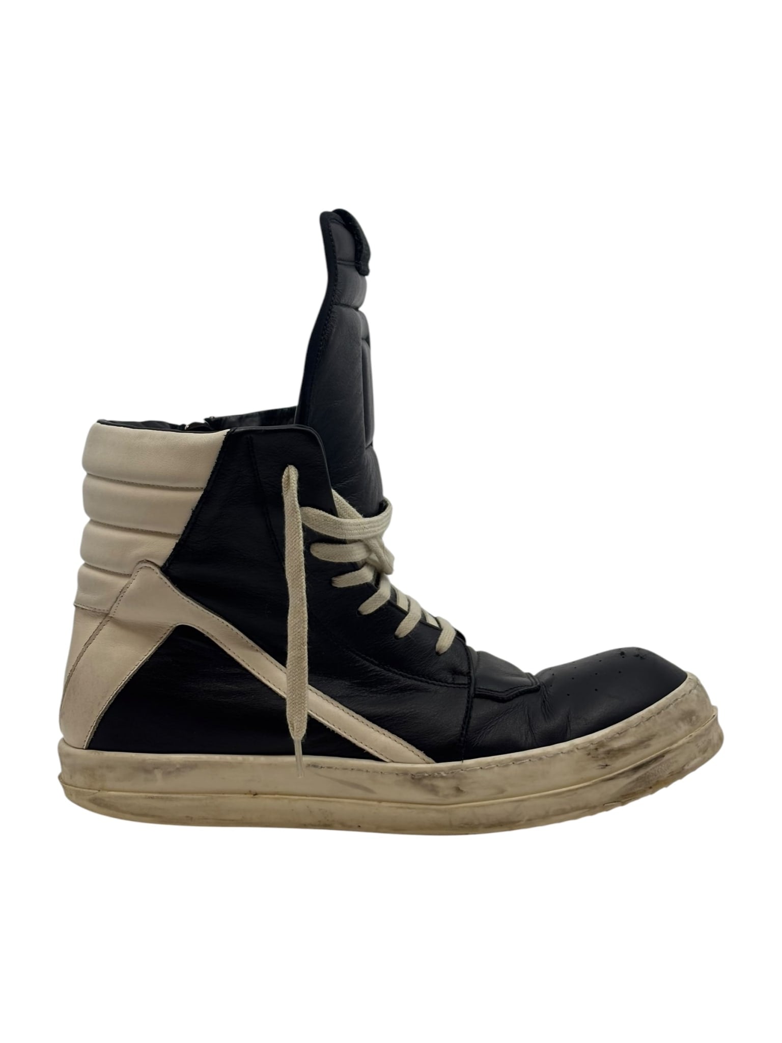 Rick Owens Geobasket Black White