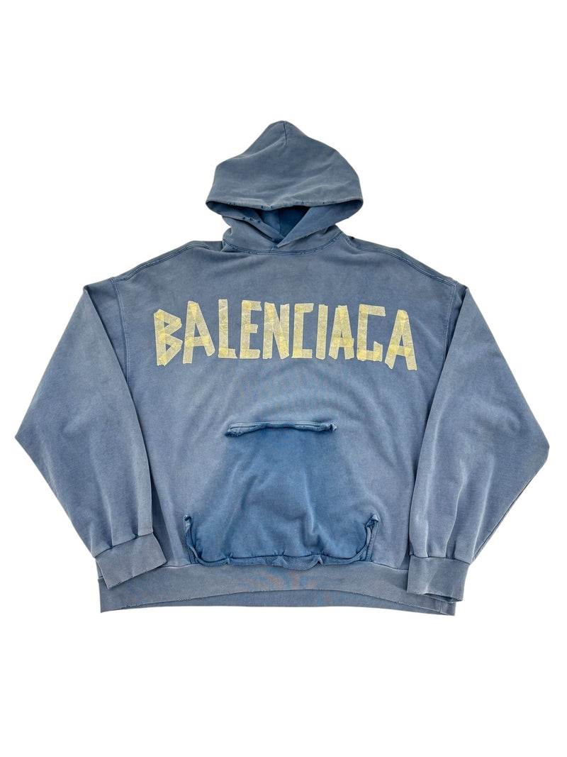 Balenciaga Tape Hoodie Blue