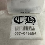 Chrome Hearts Vertical Logo Zip-Up Hoodie White Blue